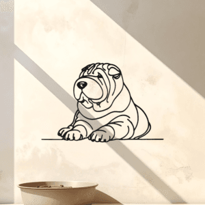 Shar Pei Hund - Veggkunst